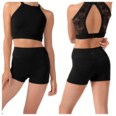 Bloch -Anika  V Front Short - Adult (R90001) - Black