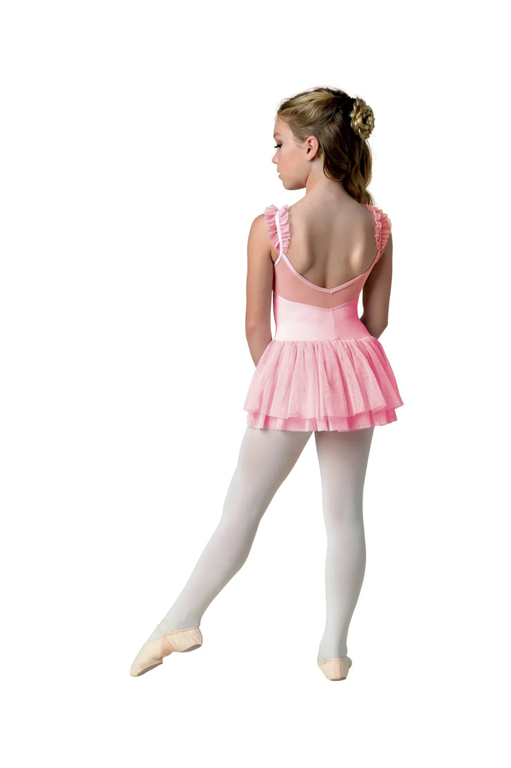 Danz N Motion - Kids Bria Ruffle Strap Camisole Dress - Child (22203C) - Pink (GSO)