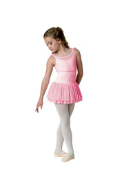 Danz N Motion - Kids Bria Ruffle Strap Camisole Dress - Child (22203C) - Pink (GSO)