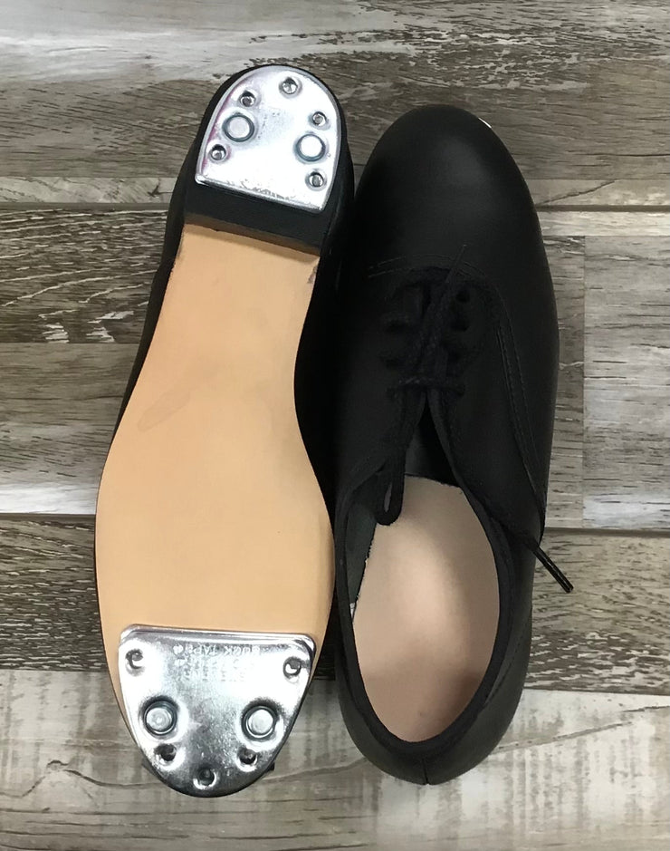 Steven’s Clogging Supplies - Ms. Stomper Clogging Shoes - Ladies (507-WITH BUCK TAPS ATTACHED) - Black/White
