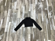 Motionwear - Long Sleeve Mock Neck Zip Crop Top - Child (3711-610) - Black (GSO) Final Sale