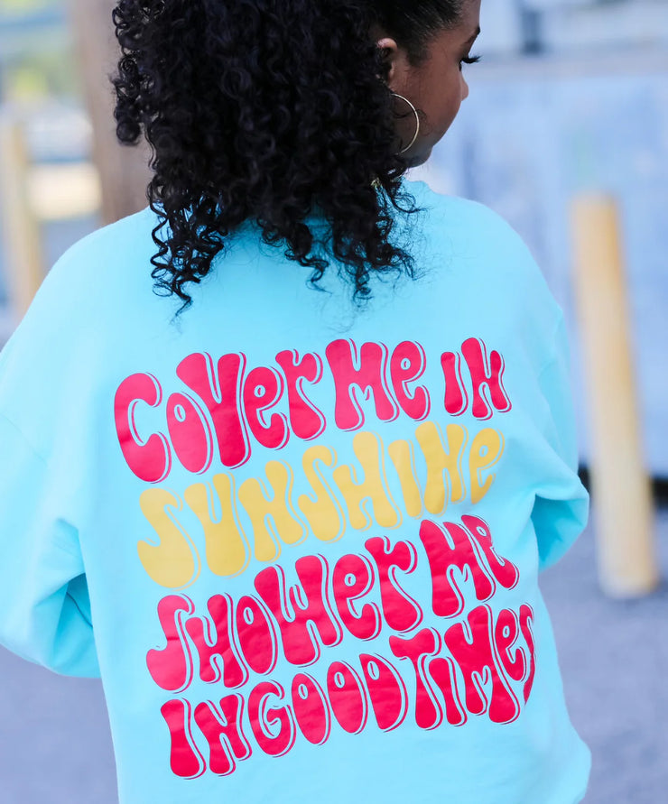 Oh La La Dancewear - Cover Me in Sunshine Sweatshirt (OLL221-CVR) - Tanager Turquoise