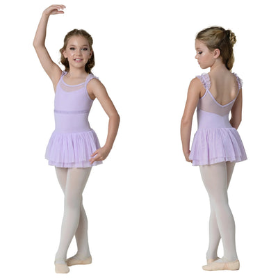 Danz N Motion - Kids Bria Ruffle Strap Camisole Dress - Child (22203C) - Lavender (GSO)
