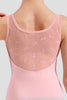 Bloch - Floral Flock Print Tank Leotard - Child (CL50015) - Candy Pink