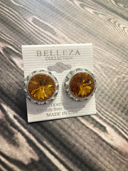 Belleza Collection - Swarovski Crystals Pierced Earrings - 20MM - XL (GSO)