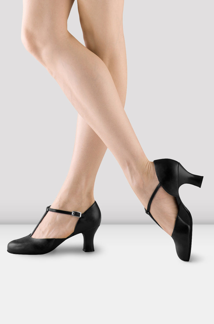Bloch - Split Flex Leather 2.5” Character Shoes - Adult (S0390L) - Black