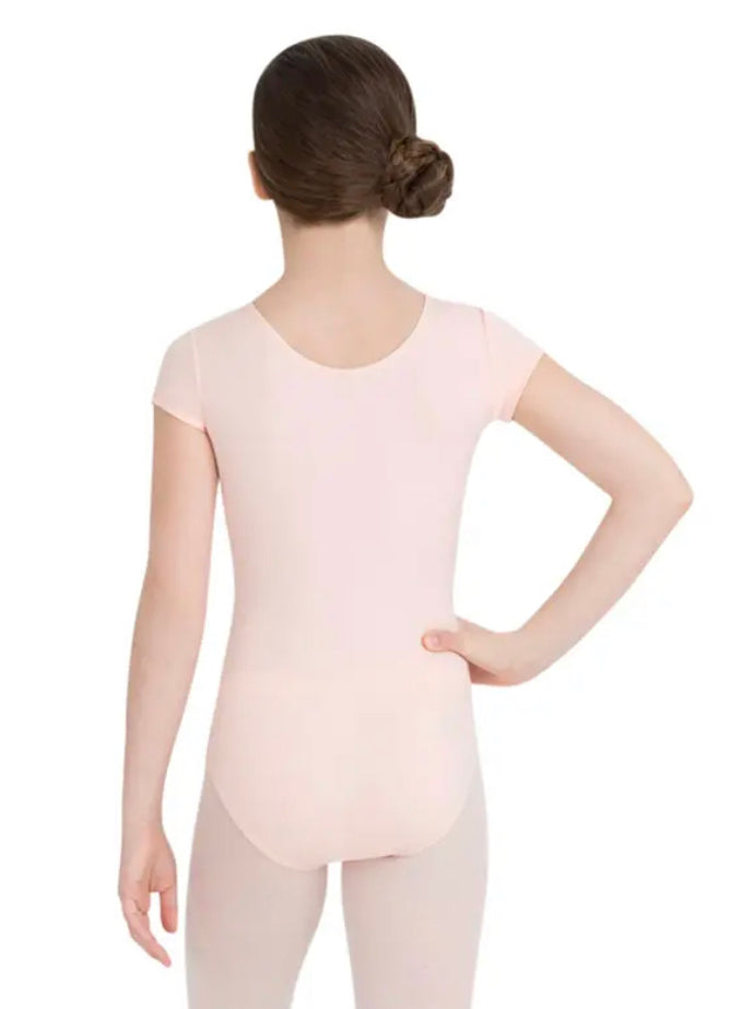 Capezio - Basic Short Sleeve Leotard - Child (TB132C) - Ballet Pink (GSO)