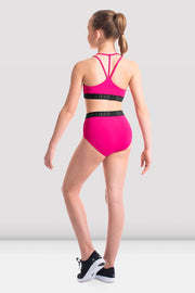Bloch - Girls Alexia Logo Elastic Crop Top - Child (FT5088C) - Hot Pink