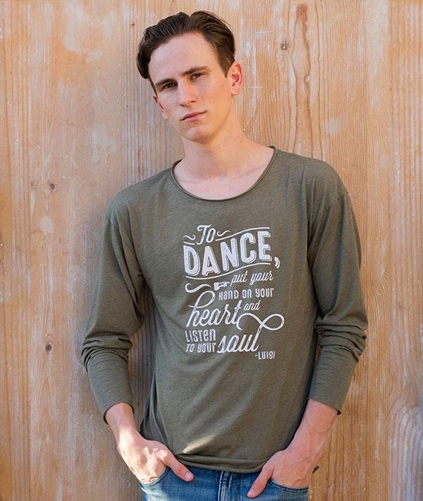 Covet Dance - Heart and Soul Long Sleeve Tee - Adult (HAS-LST) - Olive Green (GSO)