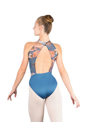Ballet Rosa - Riley High Neck Open Back Leotard - Adult (1139MFA) - Blue