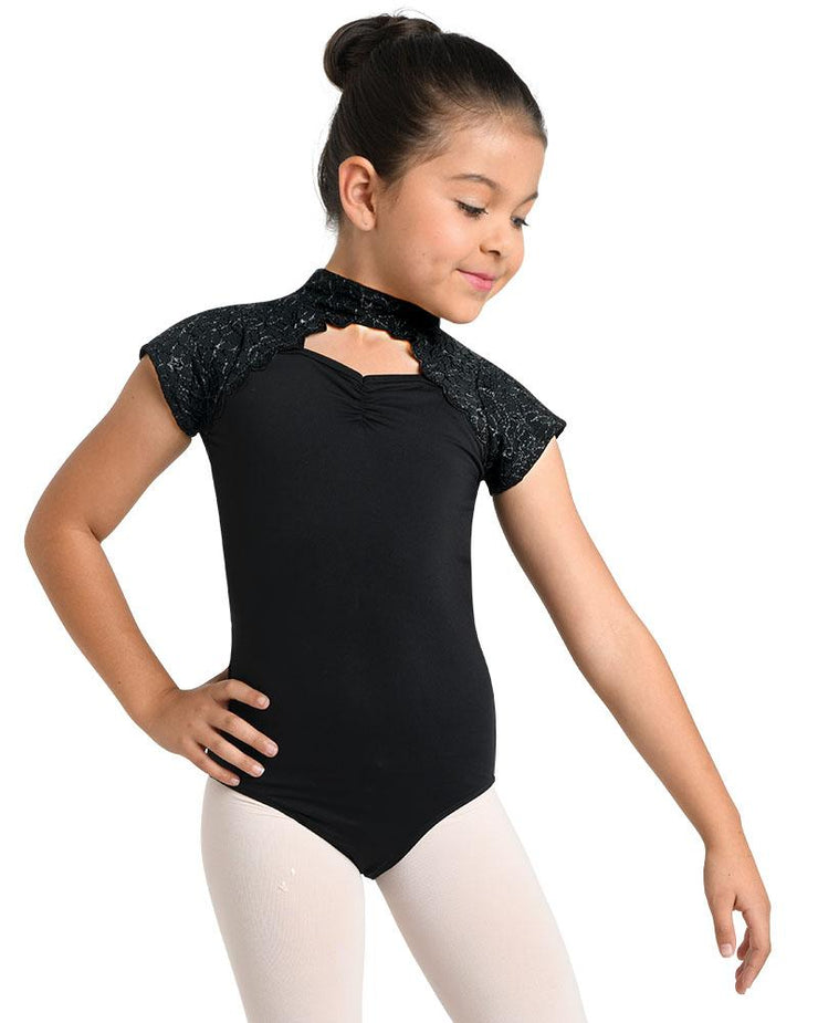 Danz N Motion - Dress to Impress Cap Sleeve Leotard - Child (19124C) - Black (GSO)