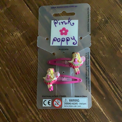 Pink Poppy - Fairy Hair Clip - (HCG052) - Pink