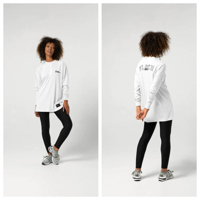 Bloch - Ladies Bloch Printed Oversized Long Sleeve Tee - Adult (JLW5007) - White (GSO)