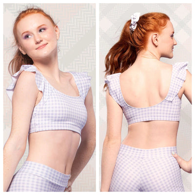 Eleve Dancewear - Olivia Shorts - Child/Adult - Lavender Gingham (GSO)