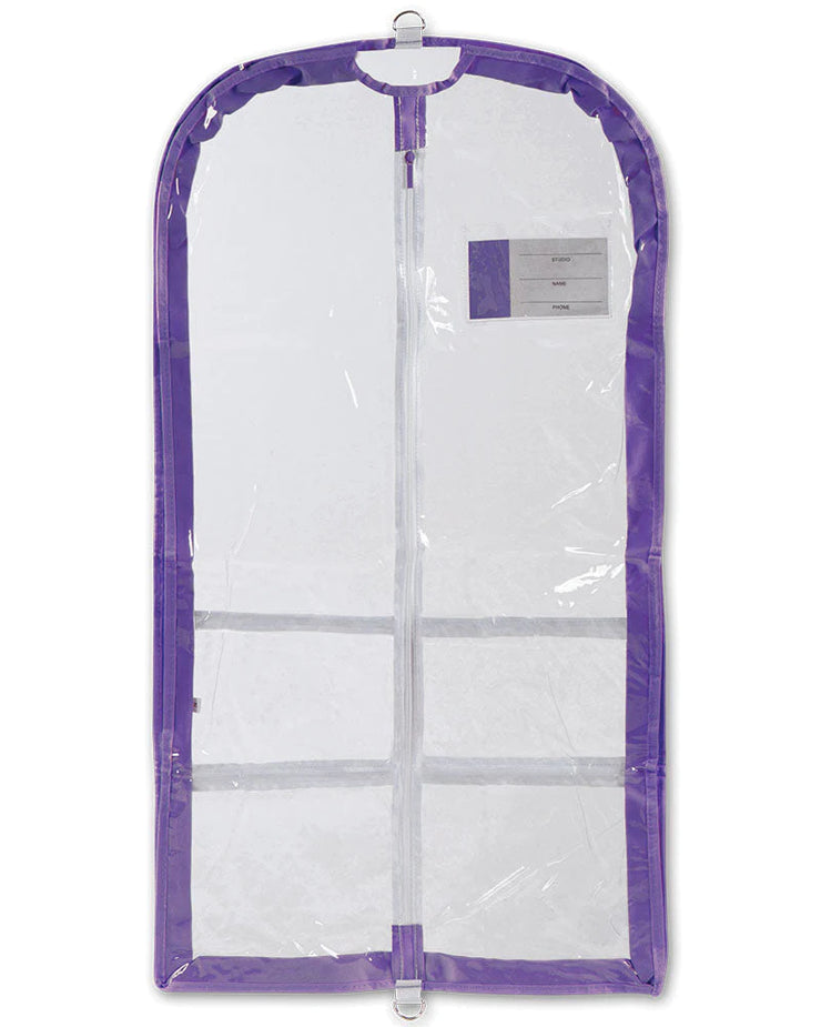 Danz N Motion - Clear Long Garment Bag (B596) - Purple GSO)