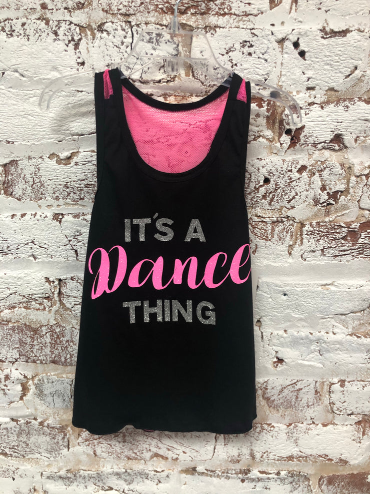 Reflectionz - It's a Dance Thing Tank - Child - Pink Sparkle (GSO)