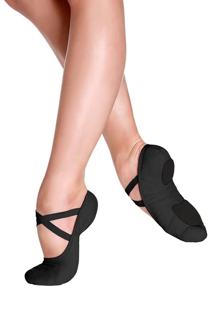 So Danca - Stretch Canvas Split Sole Ballet Shoe - Adult (SD18) - Black (GSO)