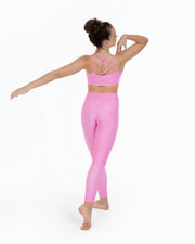 Bloch By Flo Active - X Back Bra Top - Child (FM1401) - Pink Terazzo (GSO)