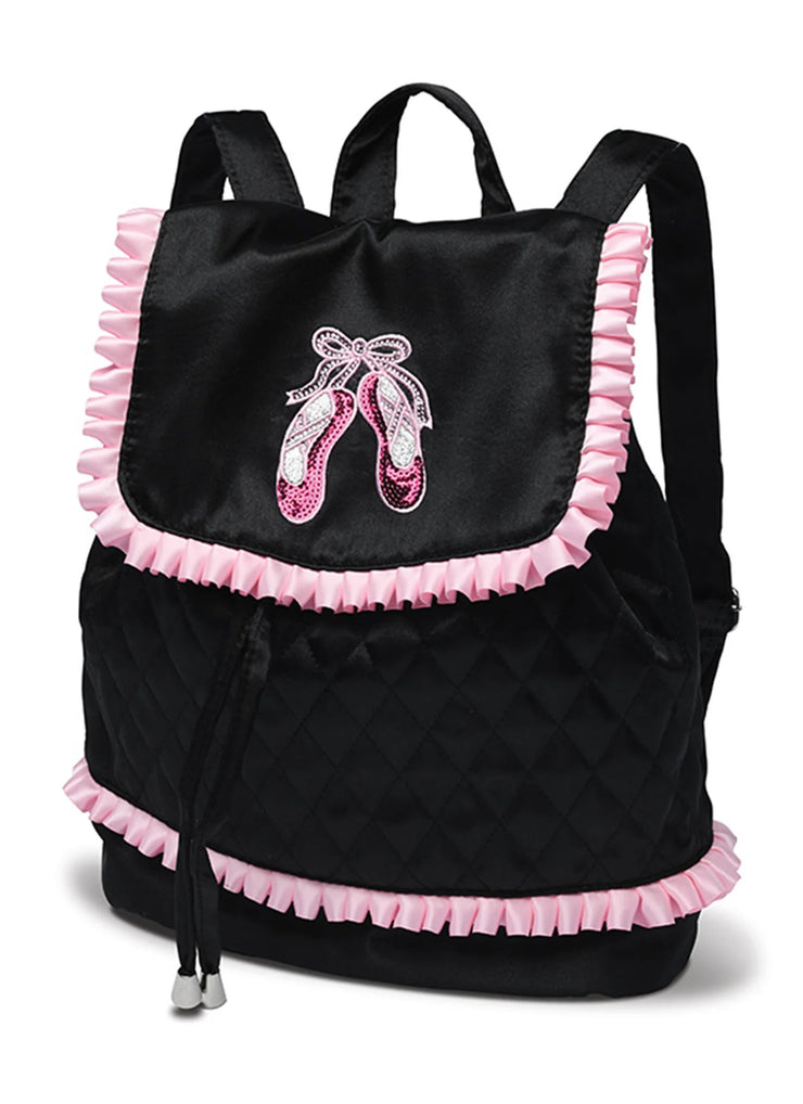 Danz N Motion - Ballet Ruffle Backpack (B23500) - Black (GSO)