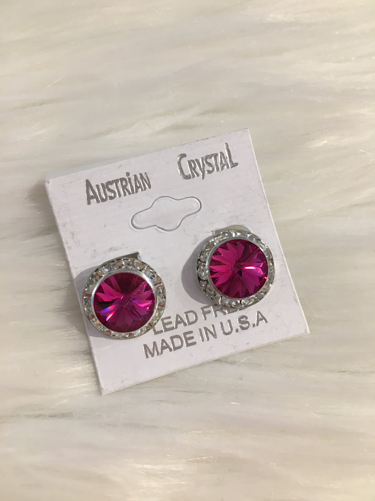 Belleza Collection - Swarovski Crystals Clip-On Earrings - 15MM (GSO)