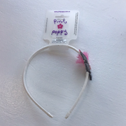 Pink Poppy - Sparkly Horse Headband - (HBT315) - White (GSO) /