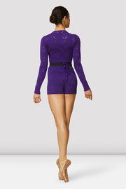 Bloch - Long Sleeve Knitted Wrap Top - Adult (Z3129) - Amethyst (GSO)