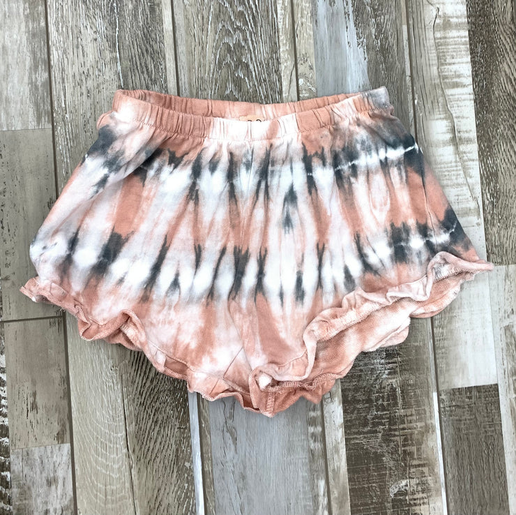 POL Clothing - Splash With Color French Terry Tie Dye Shorts - Adult (SMP383) - Toasted Fig Jam (GSO) FINAL SALE