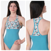 Suffolk - Citrus Empire Halter Leotard - Child/Adult (2412C/2412A) - Aqua (GSO)