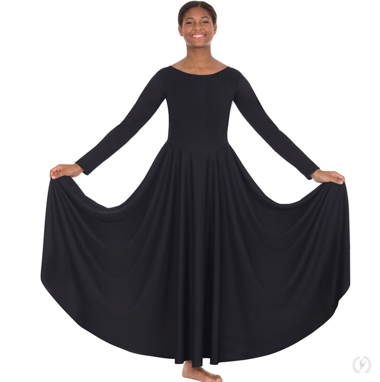 Eurotard - Simplicity Praise Dance Dress - Child/Adult (13524C/13524) - Black (GSO)