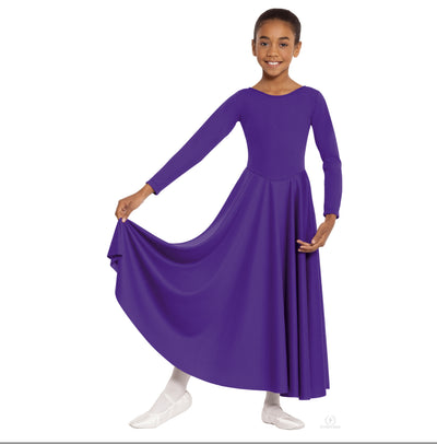 Eurotard - Simplicity Praise Dance Dress - Child/Adult (13524C/13524) - Purple