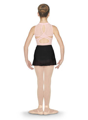 Mirella - Mesh Trim Side Split Skirt - Child (MS131C) - Black (GSO)
